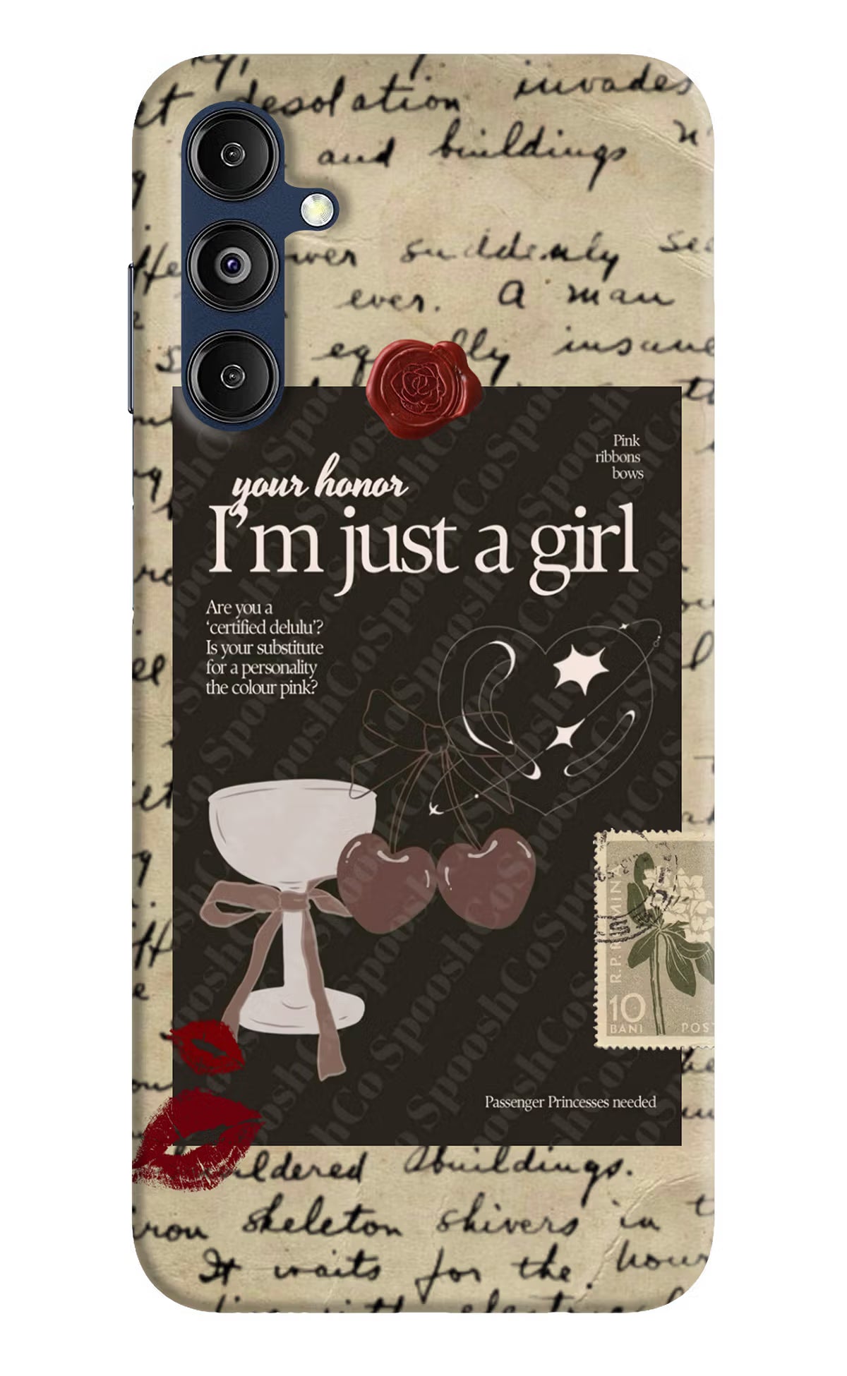 I am just a girl Samsung M14 5G Hard Case Back Cover by Casekaro