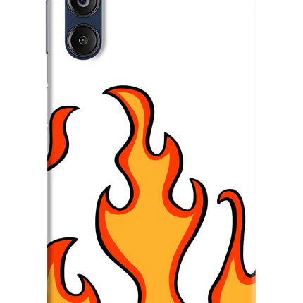 Fired Up – White Samsung M14 5G Hard Case Back Cover by Casekaro