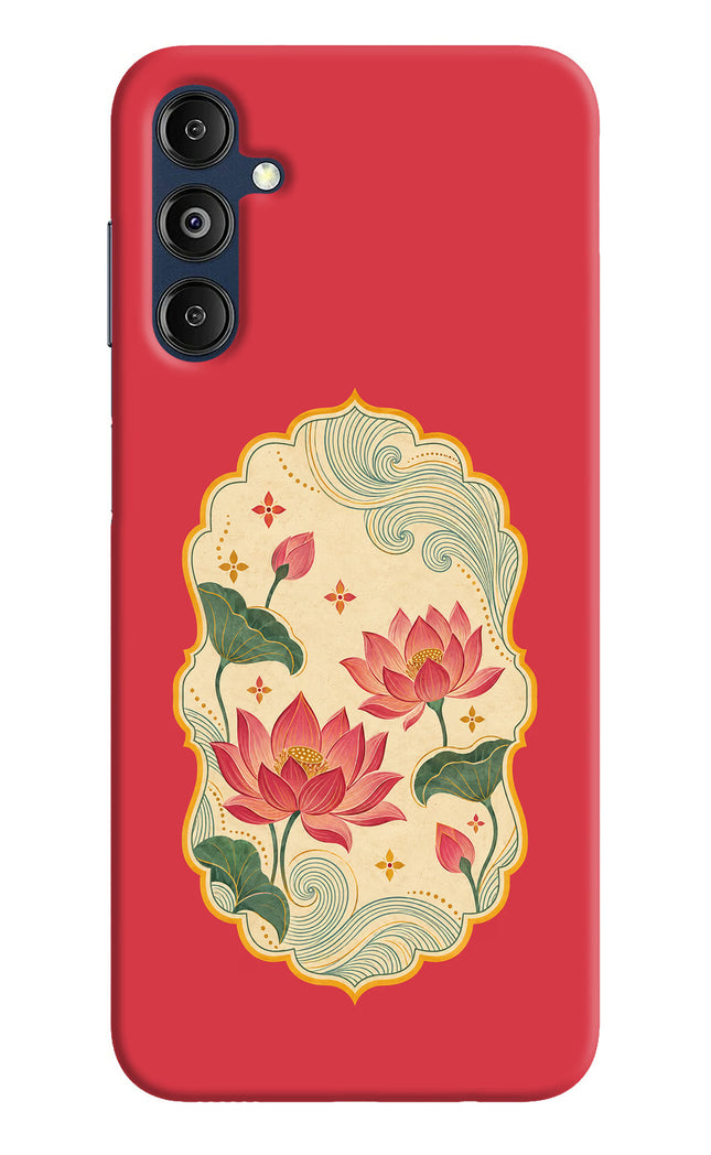 Pink Lotus Samsung M14 5G Hard Case Back Cover by Casekaro