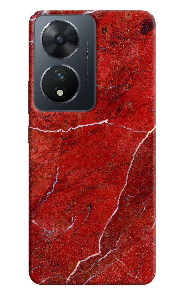 Red Marble Design Vivo T2 5G Hard Case Back Cover by Casekaro