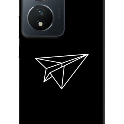 Paper Plane White Vivo T2 5G Hard Case Back Cover by Casekaro