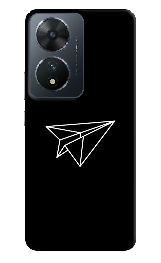 Paper Plane White Vivo T2 5G Hard Case Back Cover by Casekaro