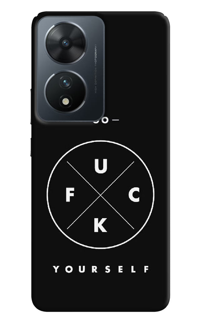 Go Fuck Yourself Vivo T2 5G Hard Case Back Cover by Casekaro