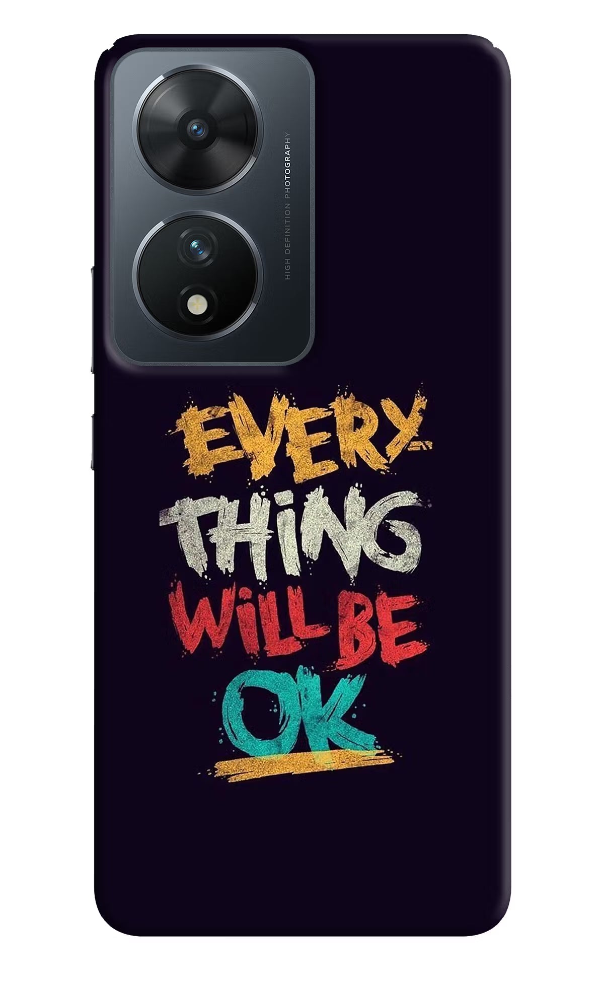 Everything Will Be Ok Vivo T2 5G Hard Case Back Cover by Casekaro