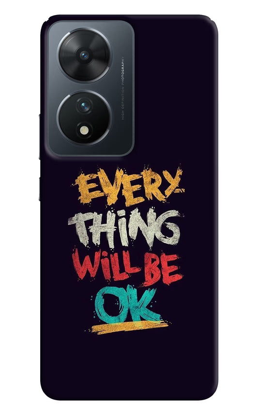 Everything Will Be Ok Vivo T2 5G Hard Case Back Cover by Casekaro