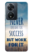 Never Dream For Success But Work For It Vivo T2 5G Hard Case Back Cover by Casekaro