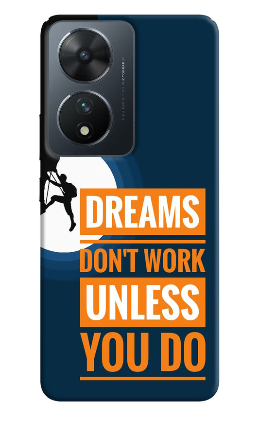 Dreams Don’T Work Unless You Do Vivo T2 5G Hard Case Back Cover by Casekaro