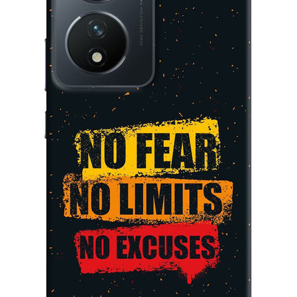 No Fear No Limits No Excuse Vivo T2 5G Hard Case Back Cover by Casekaro