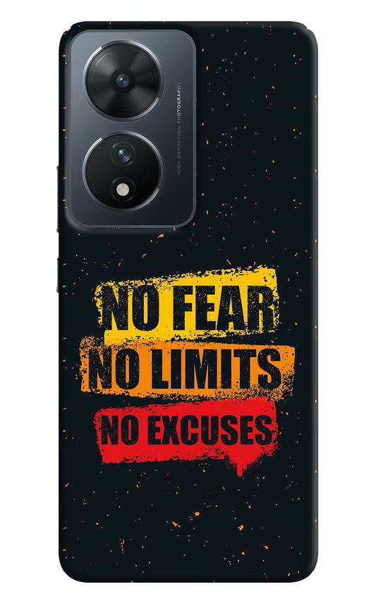 No Fear No Limits No Excuse Vivo T2 5G Hard Case Back Cover by Casekaro