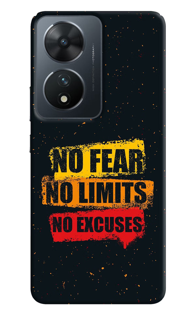 No Fear No Limits No Excuse Vivo T2 5G Hard Case Back Cover by Casekaro