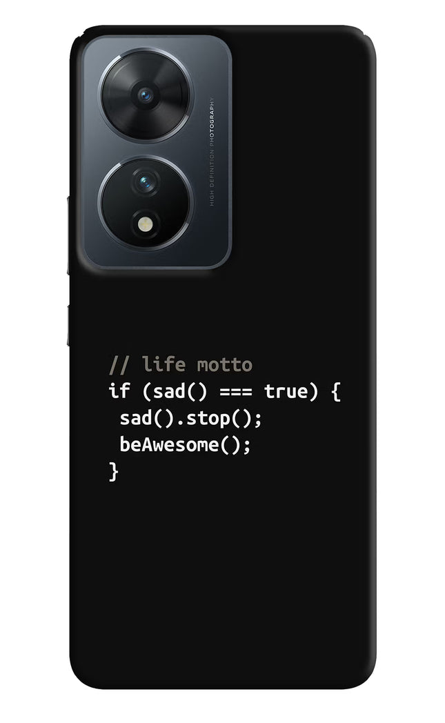 Life Motto Code Vivo T2 5G Hard Case Back Cover by Casekaro