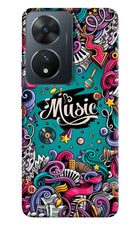 Music Graffiti Vivo T2 5G Hard Case Back Cover by Casekaro