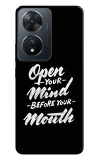 Open Your Mind Before Your Mouth Vivo T2 5G Hard Case Back Cover by Casekaro