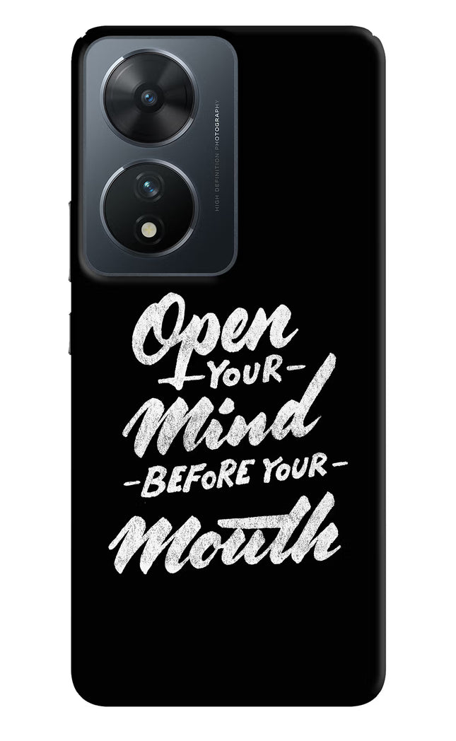 Open Your Mind Before Your Mouth Vivo T2 5G Hard Case Back Cover by Casekaro