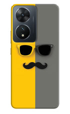 Sunglasses with Mustache Vivo T2 5G Hard Case Back Cover by Casekaro