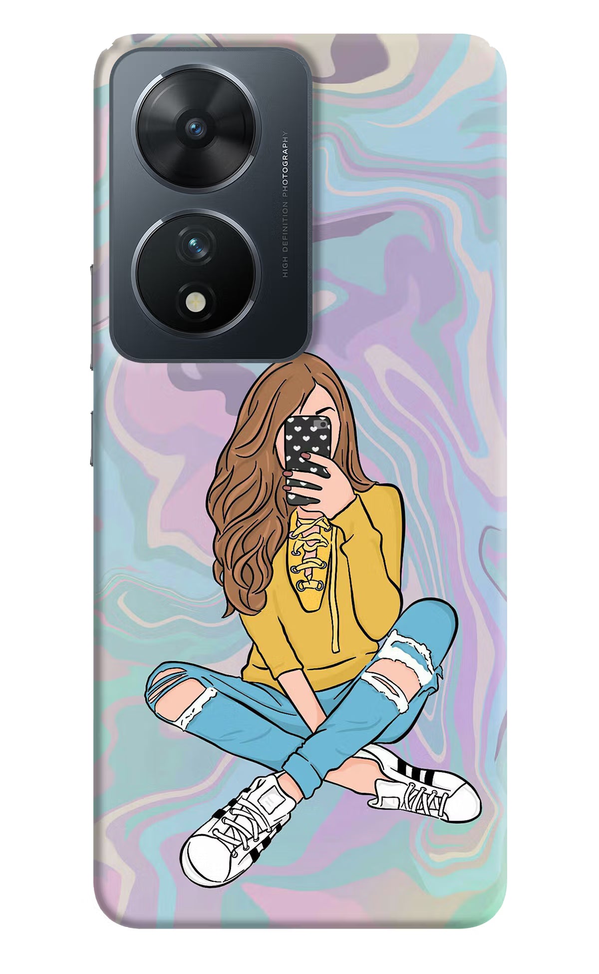 Selfie Girl Vivo T2 5G Hard Case Back Cover by Casekaro