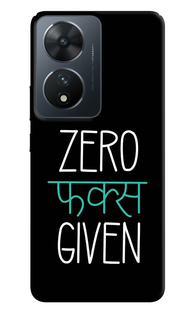 Zero Fucks Given Vivo T2 5G Hard Case Back Cover by Casekaro