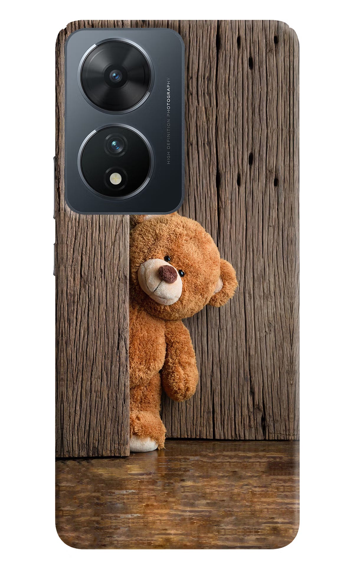 Teddy Wooden Vivo T2 5G Hard Case Back Cover by Casekaro