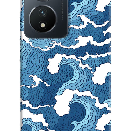 Blue Waves Vivo T2 5G Hard Case Back Cover by Casekaro