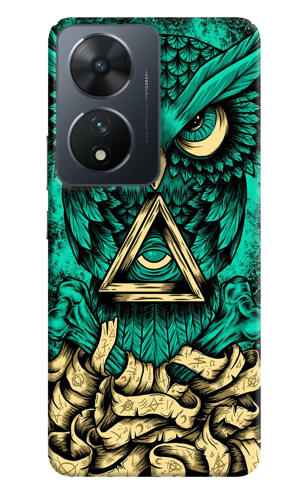 Green Owl Vivo T2 5G Hard Case Back Cover by Casekaro