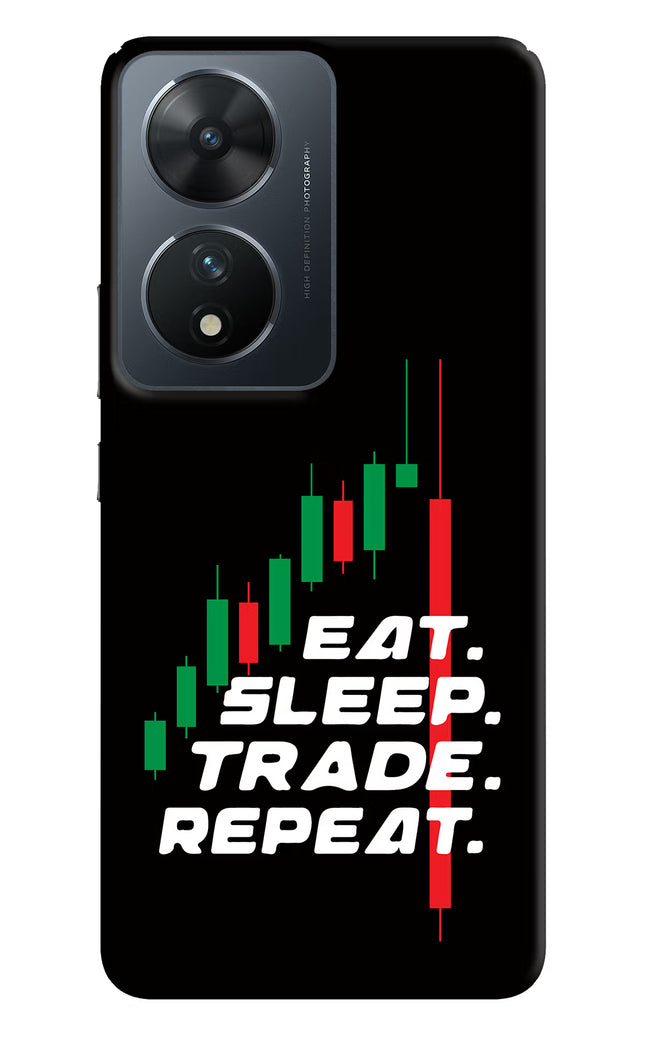 Eat Sleep Trade Repeat Vivo T2 5G Hard Case Back Cover by Casekaro