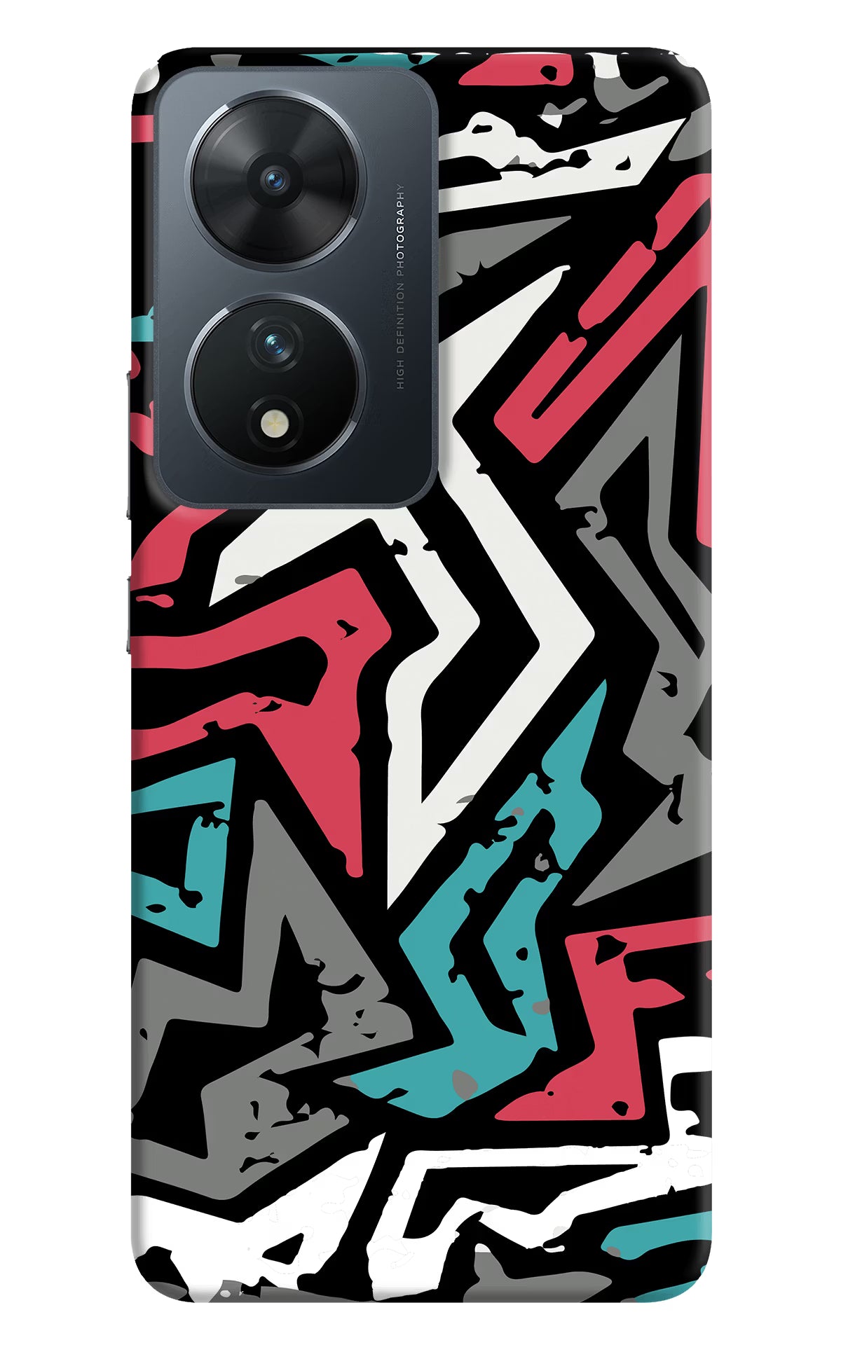 Geometric Graffiti Vivo T2 5G Hard Case Back Cover by Casekaro
