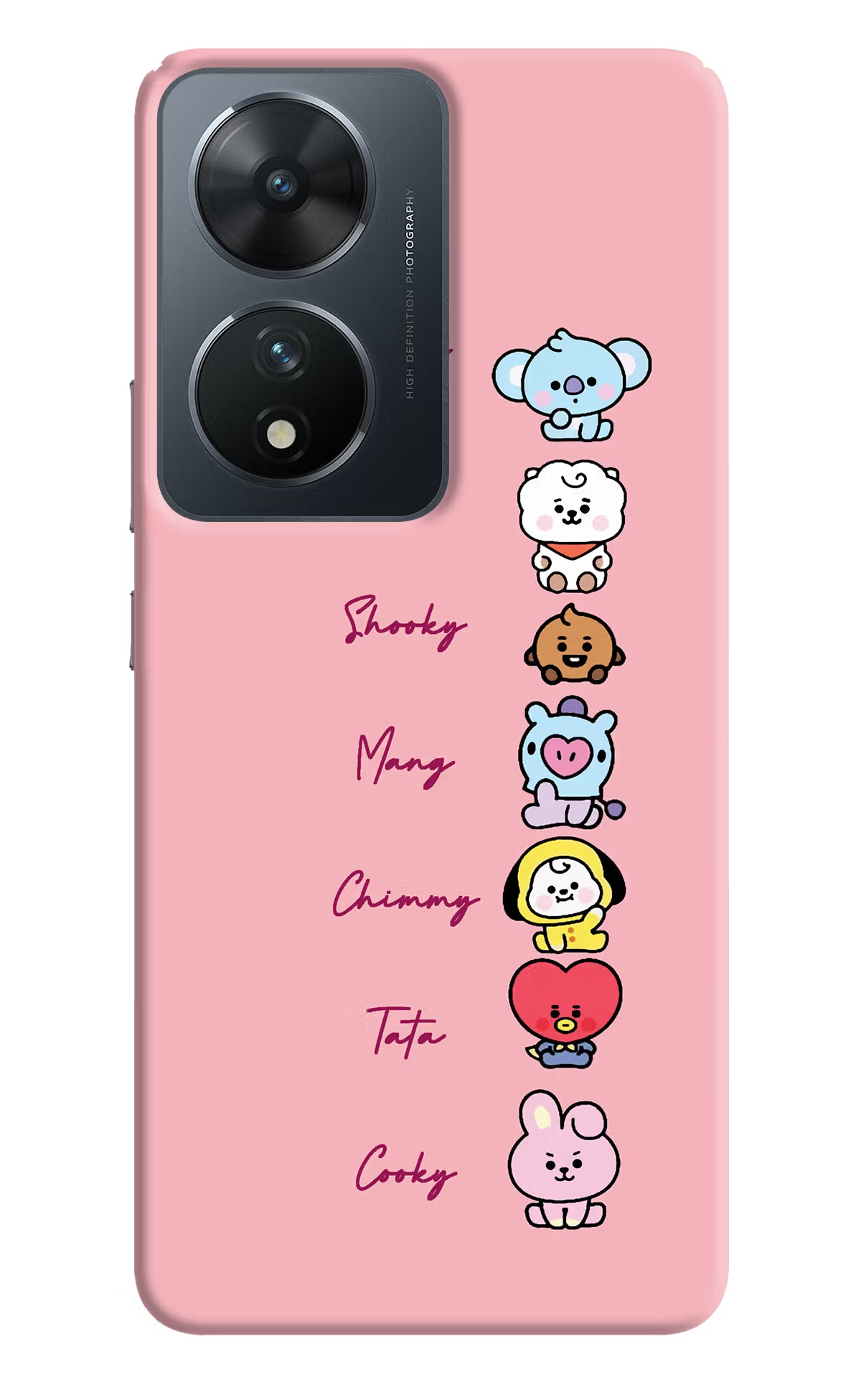 BTS names Vivo T2 5G Hard Case Back Cover by Casekaro