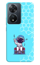 Cute Astronaut Chilling Vivo T2 5G Hard Case Back Cover by Casekaro