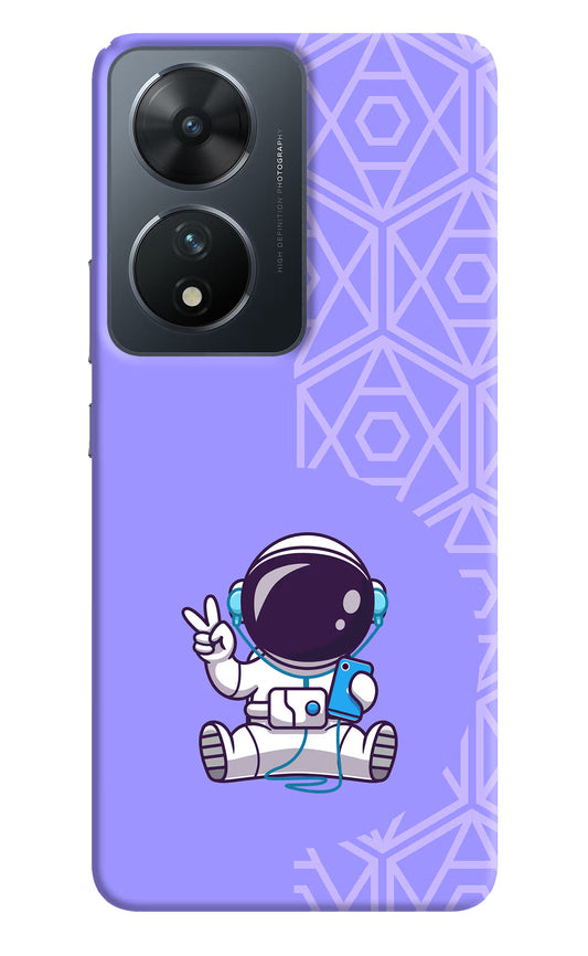 Cute Astronaut Chilling Vivo T2 5G Hard Case Back Cover by Casekaro