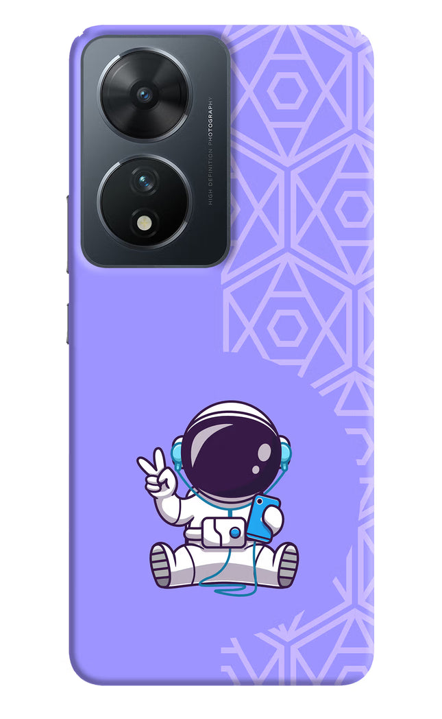 Cute Astronaut Chilling Vivo T2 5G Hard Case Back Cover by Casekaro