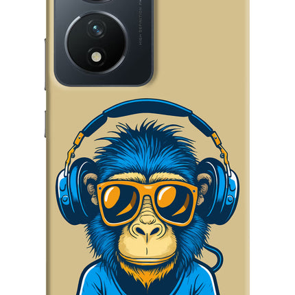 Monkey Headphone Vivo T2 5G Hard Case Back Cover by Casekaro
