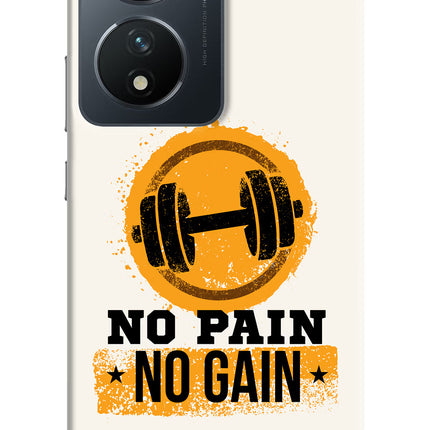 No Pain No Gain Vivo T2 5G Hard Case Back Cover by Casekaro
