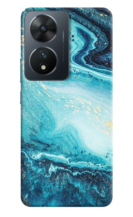 Blue Glitter Marble Vivo T2 5G Hard Case Back Cover by Casekaro