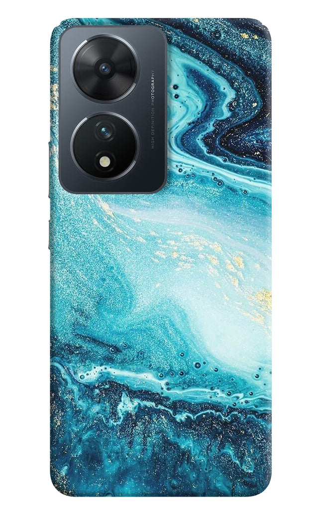 Blue Glitter Marble Vivo T2 5G Hard Case Back Cover by Casekaro