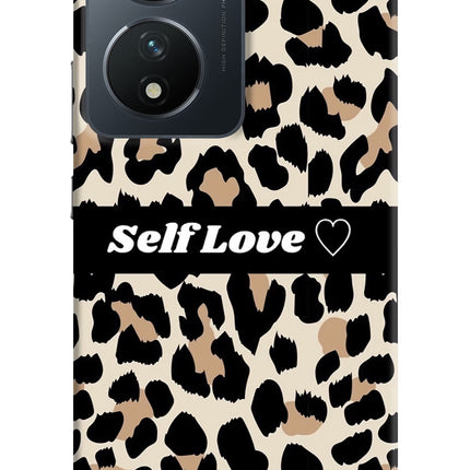 Leopard Print Self Love Vivo T2 5G Hard Case Back Cover by Casekaro