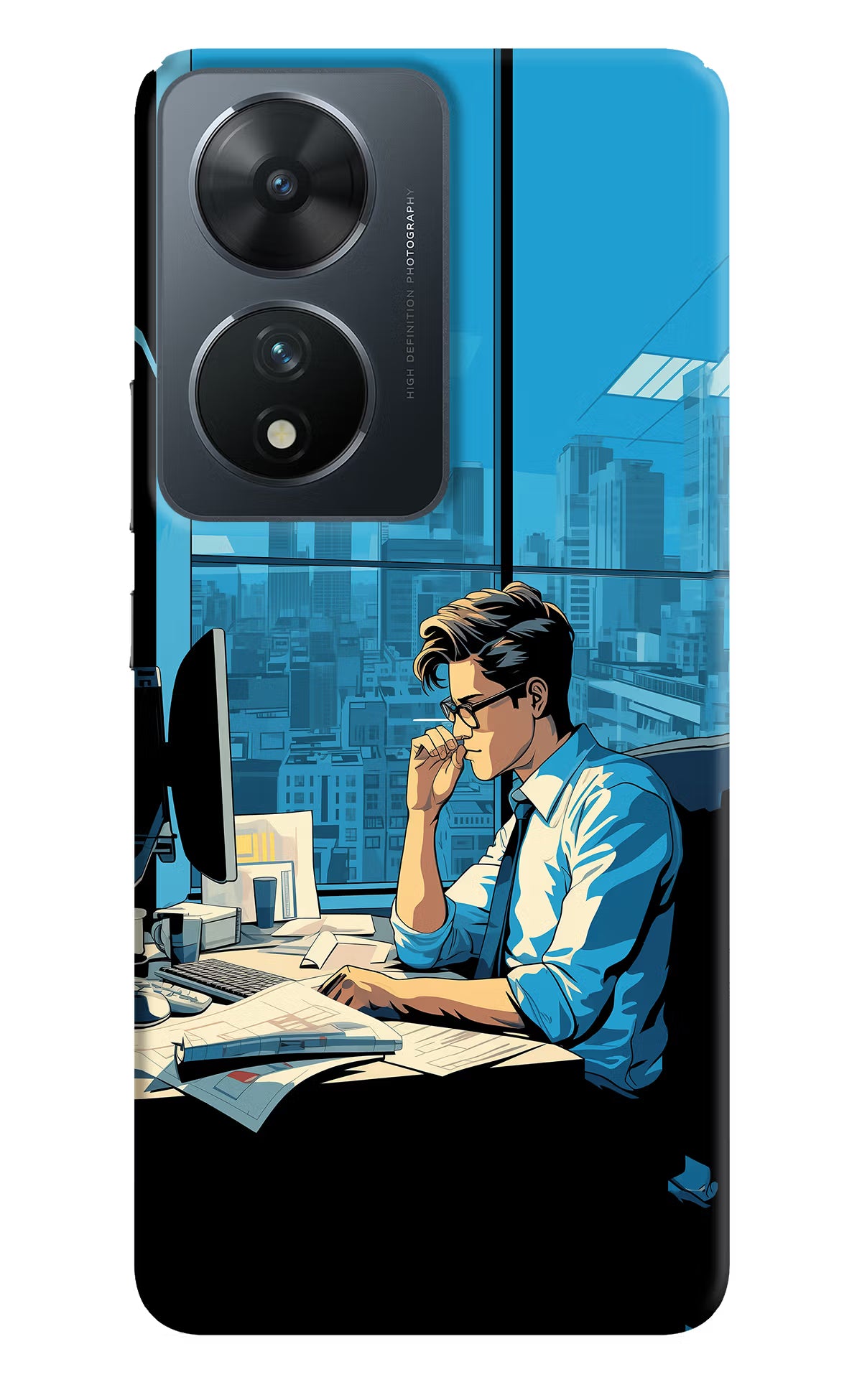 Focused Hustler (AI Generated) Vivo T2 5G Hard Case Back Cover by Casekaro