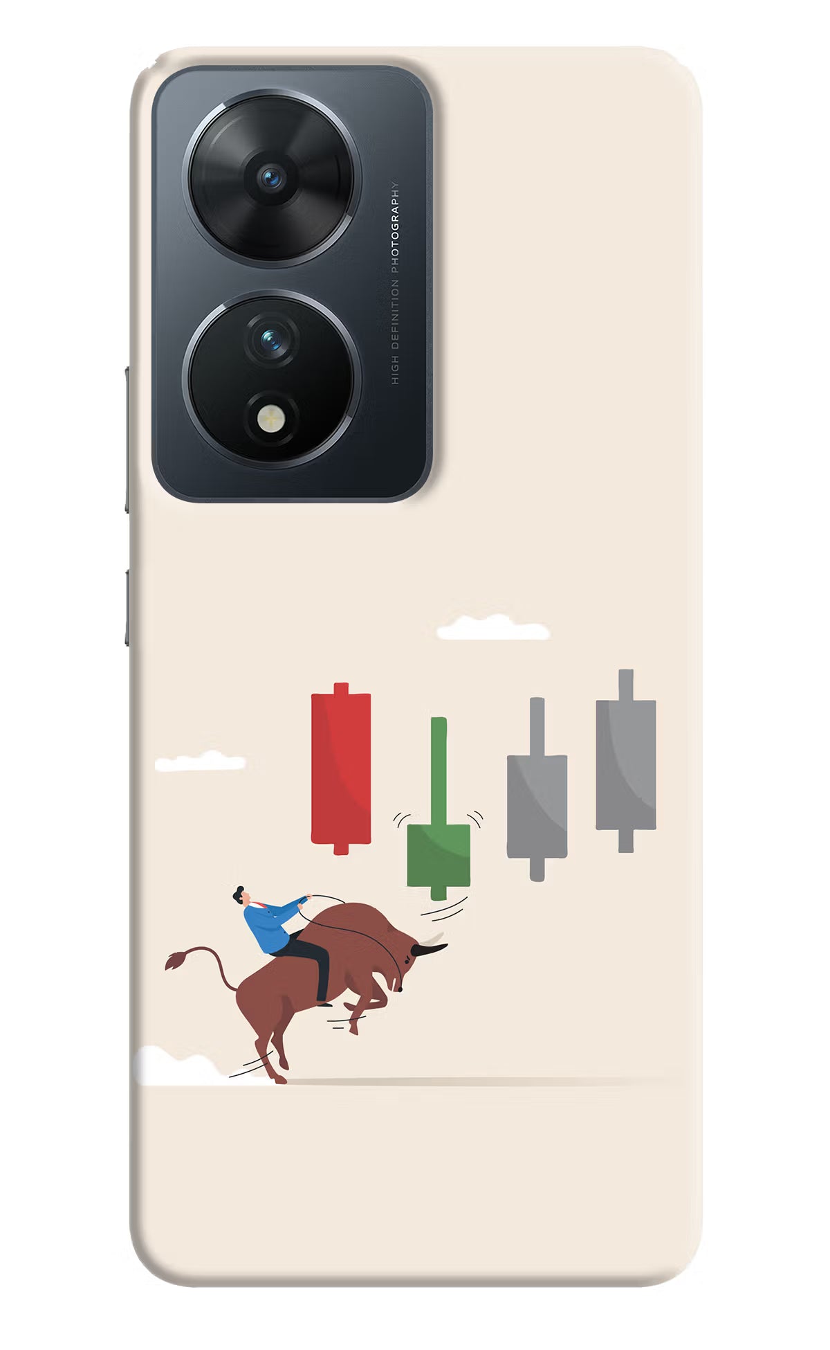 Bull Trading Momentum Vivo T2 5G Hard Case Back Cover by Casekaro