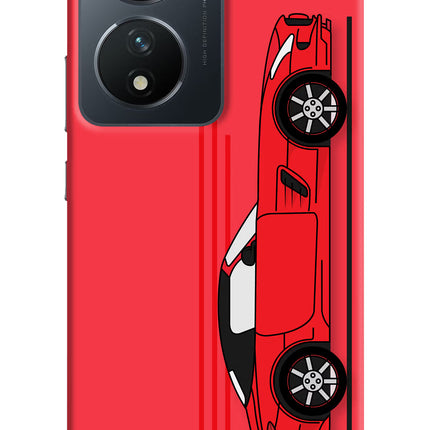 Red Velocity Vivo T2 5G Hard Case Back Cover by Casekaro