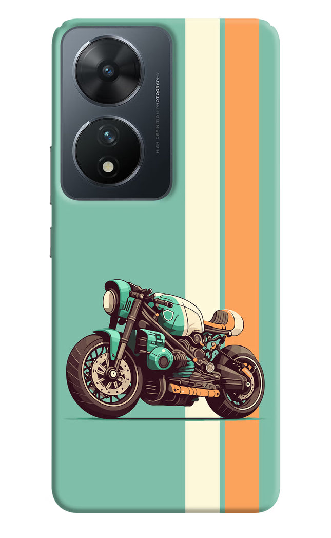 Striped Moto Drift Vivo T2 5G Hard Case Back Cover by Casekaro