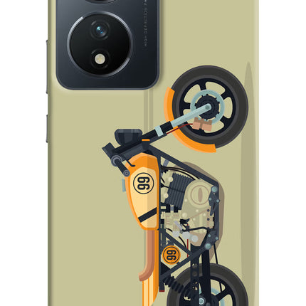 Vertical Speedster Vivo T2 5G Hard Case Back Cover by Casekaro