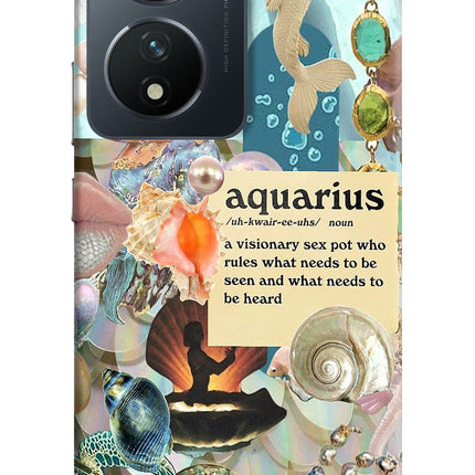 Aquarius Zodiac Vivo T2 5G Hard Case Back Cover by Casekaro