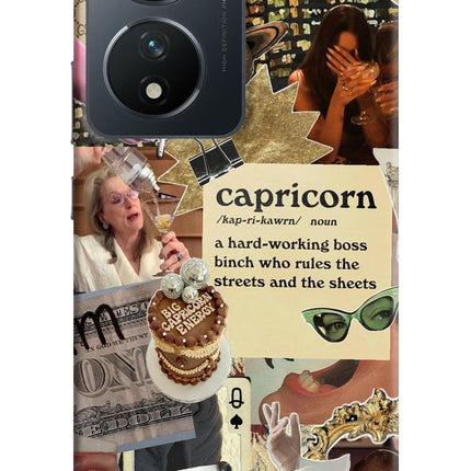 Capricorn Zodiac Vivo T2 5G Hard Case Back Cover by Casekaro