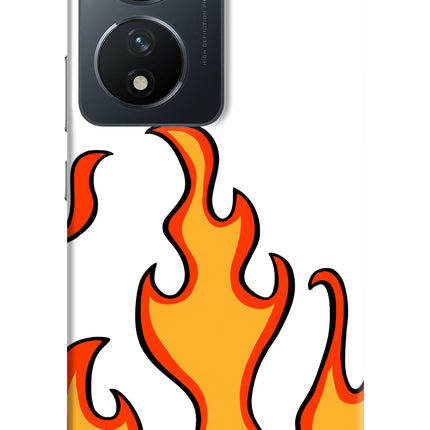 Fired Up – White Vivo T2 5G Hard Case Back Cover by Casekaro