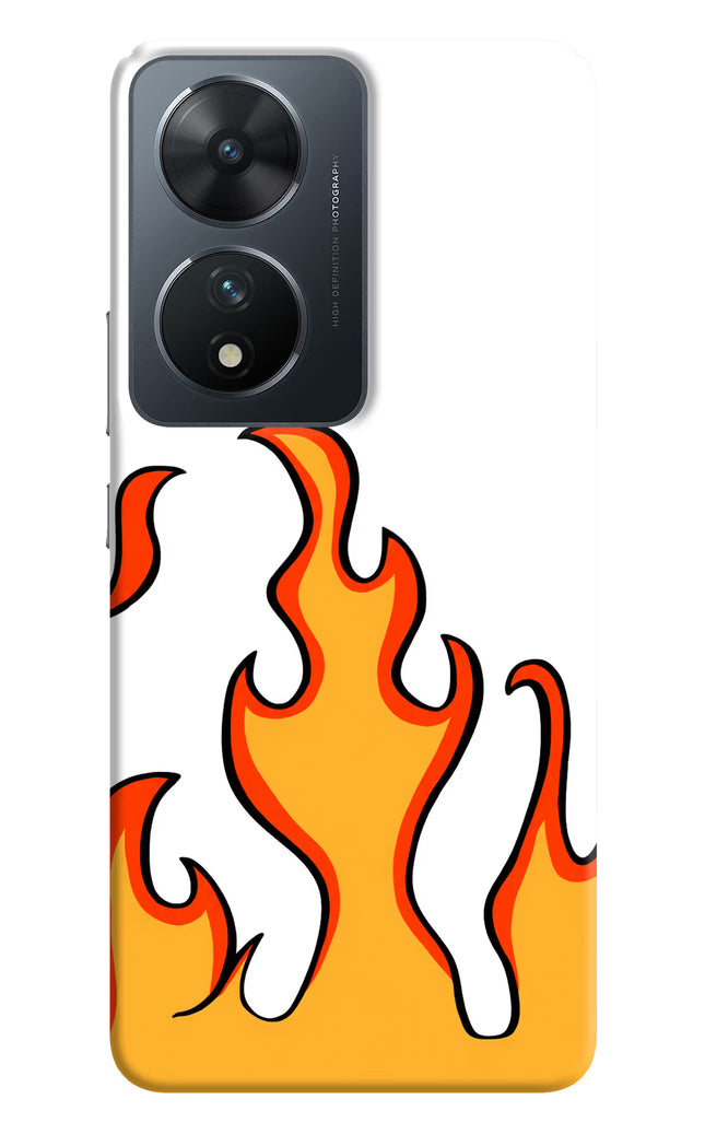 Fired Up – White Vivo T2 5G Hard Case Back Cover by Casekaro