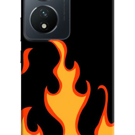 Fired Up – Black Vivo T2 5G Hard Case Back Cover by Casekaro