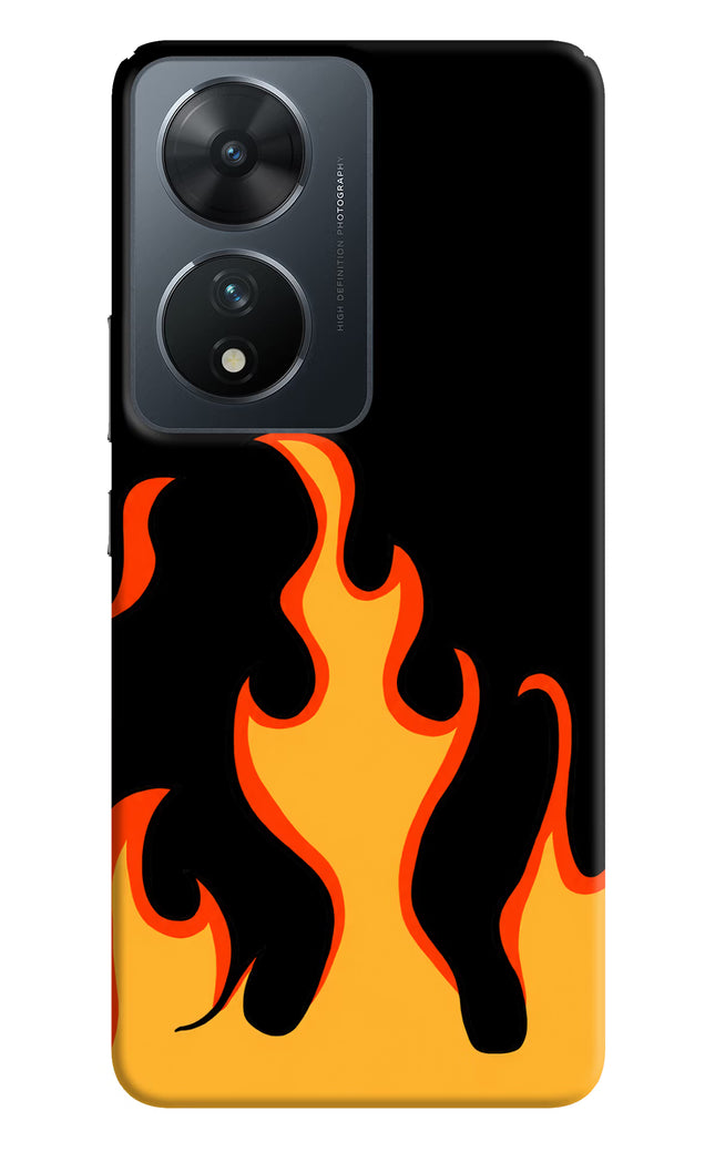Fired Up – Black Vivo T2 5G Hard Case Back Cover by Casekaro