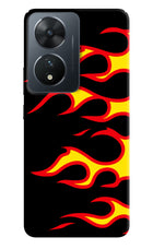 Side Sweep Flames Vivo T2 5G Hard Case Back Cover by Casekaro