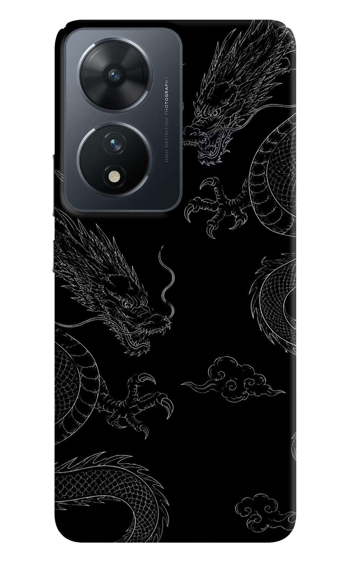 Twin Dragons Vivo T2 5G Hard Case Back Cover by Casekaro