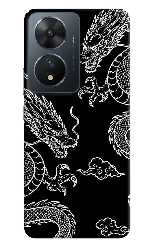 Twin Dragons Vivo T2 5G Hard Case Back Cover by Casekaro