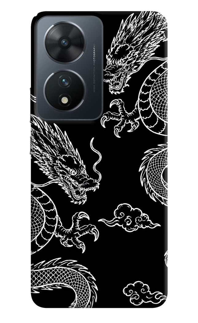Twin Dragons Vivo T2 5G Hard Case Back Cover by Casekaro